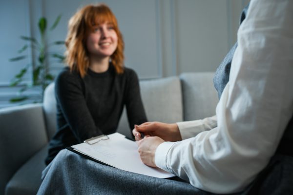Woman in the psychologist